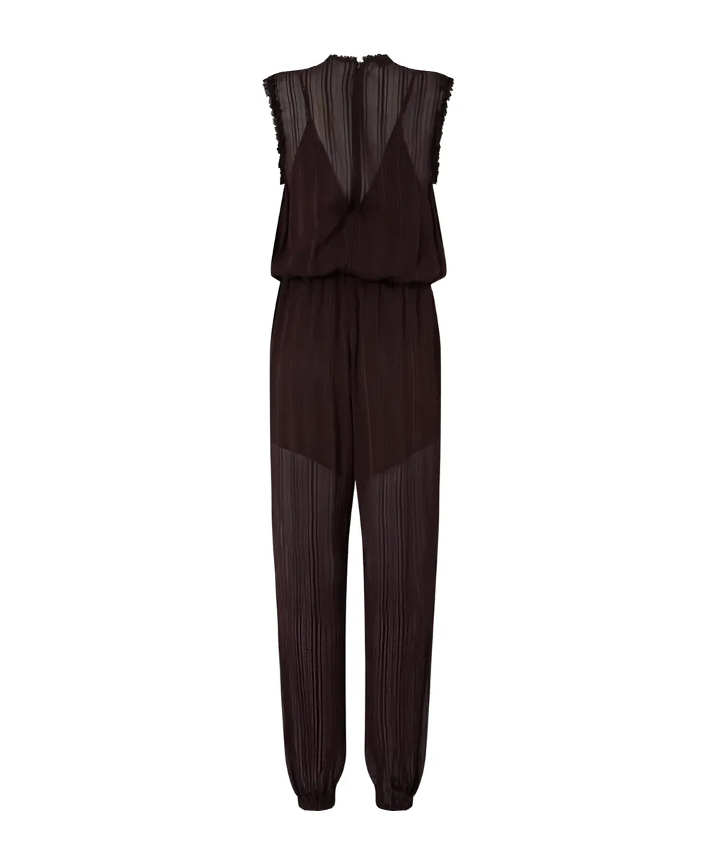 Ruffled Pleated Jumpsuit