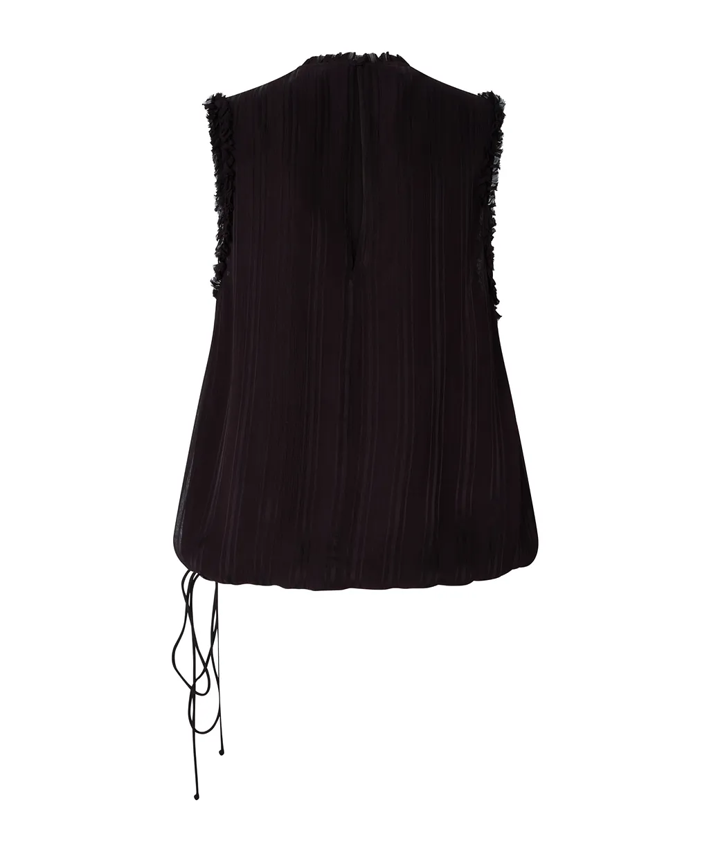 Ruffled Sleeveless Top