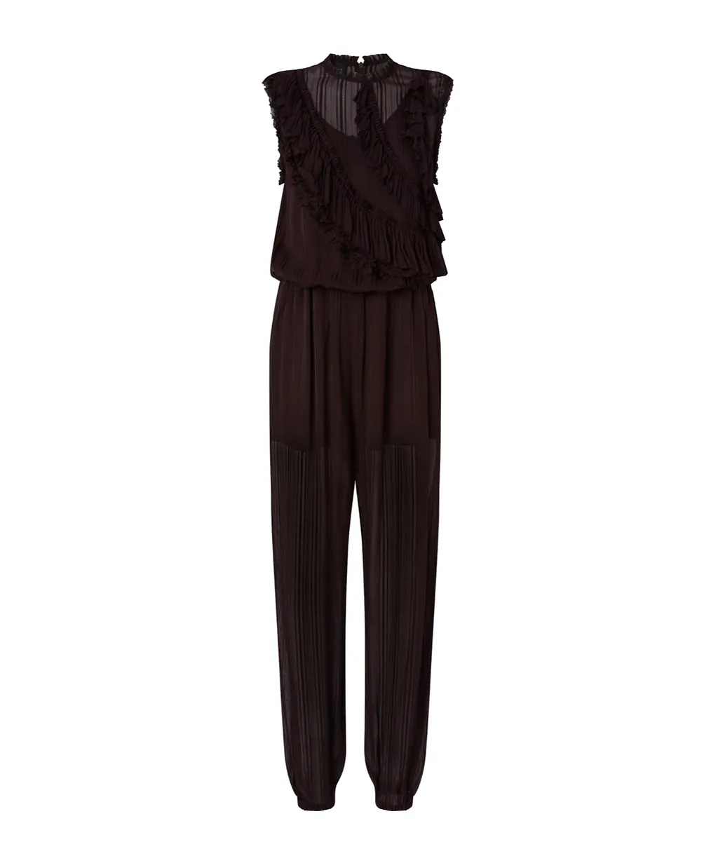 Ruffled Pleated Jumpsuit
