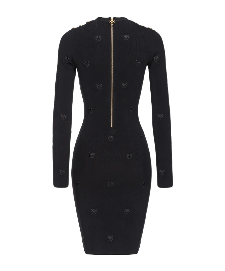 V-Neck Long-Sleeve Minidress