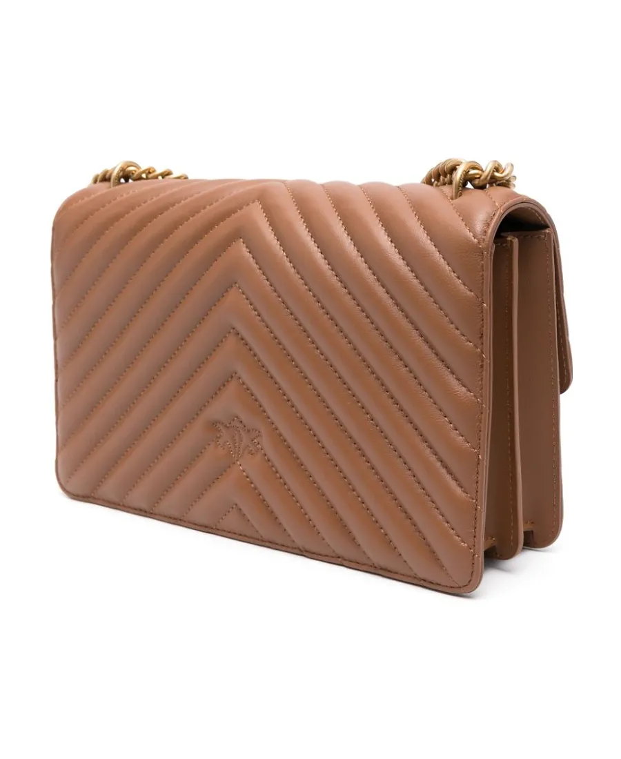 V-Shaped Quilted Shoulder Bag