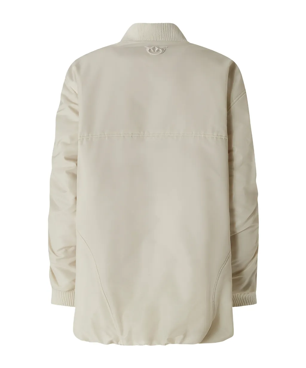 Pinko Logo Patch Gathered Sleeve Coat