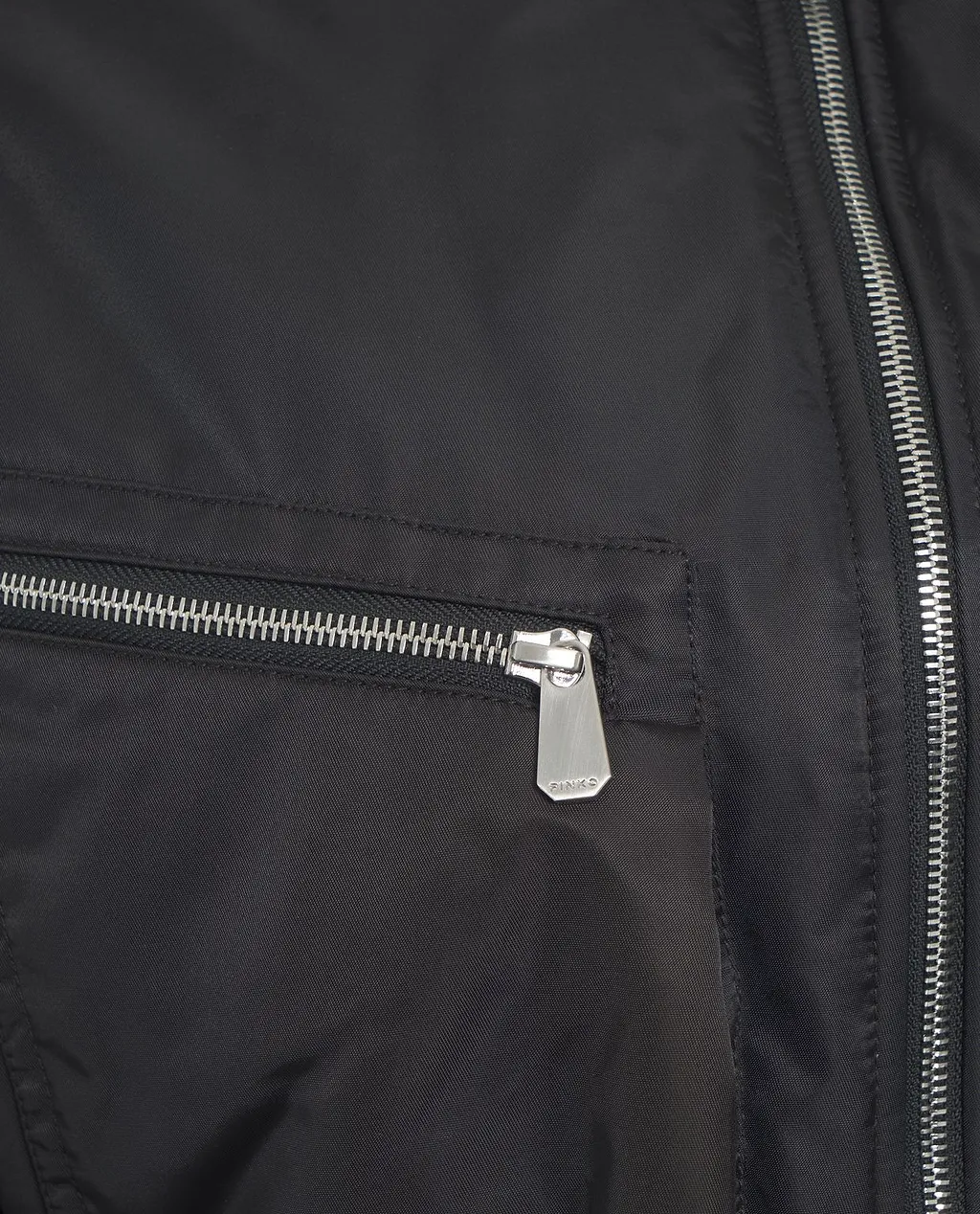 Zip-Front Crop Bomber Jacket