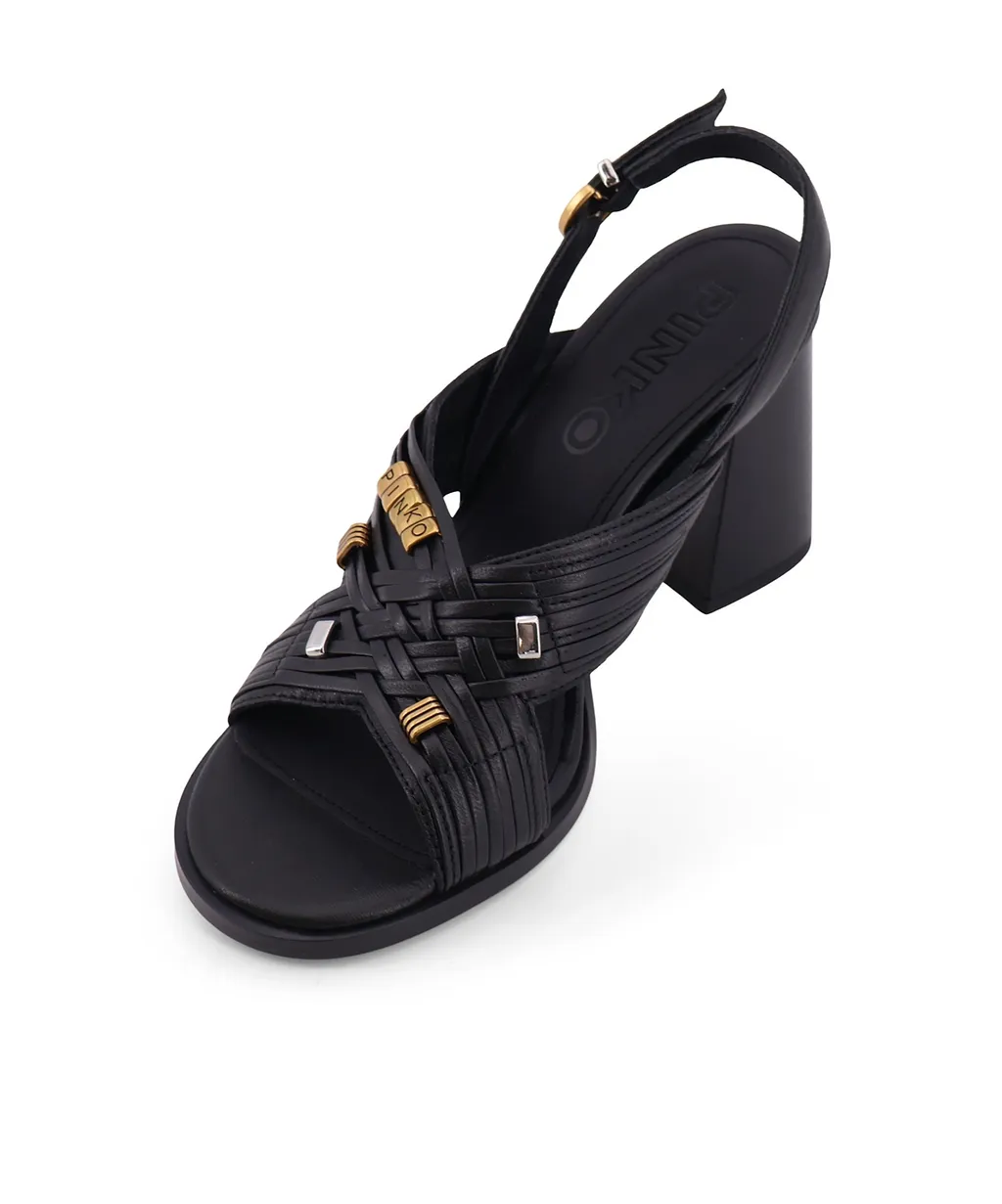 Woven-Detail Heeled Sandals