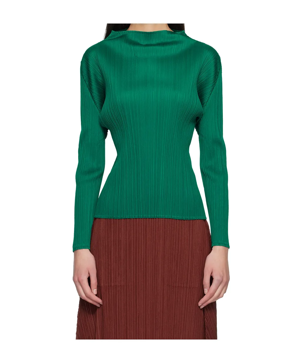 Pleated Knit Top