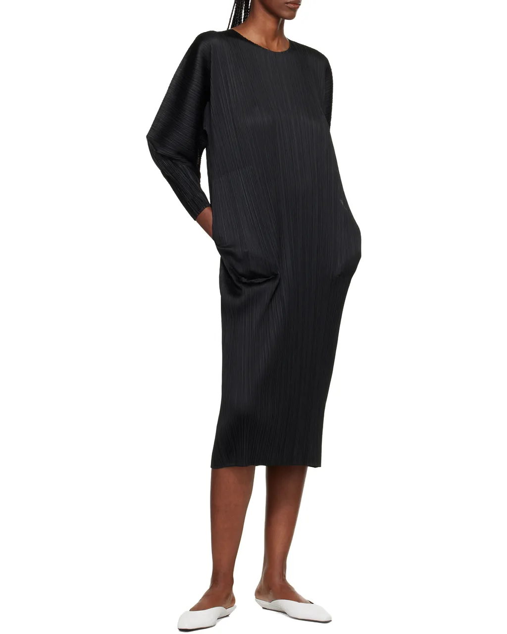 Pleated Midi Dress