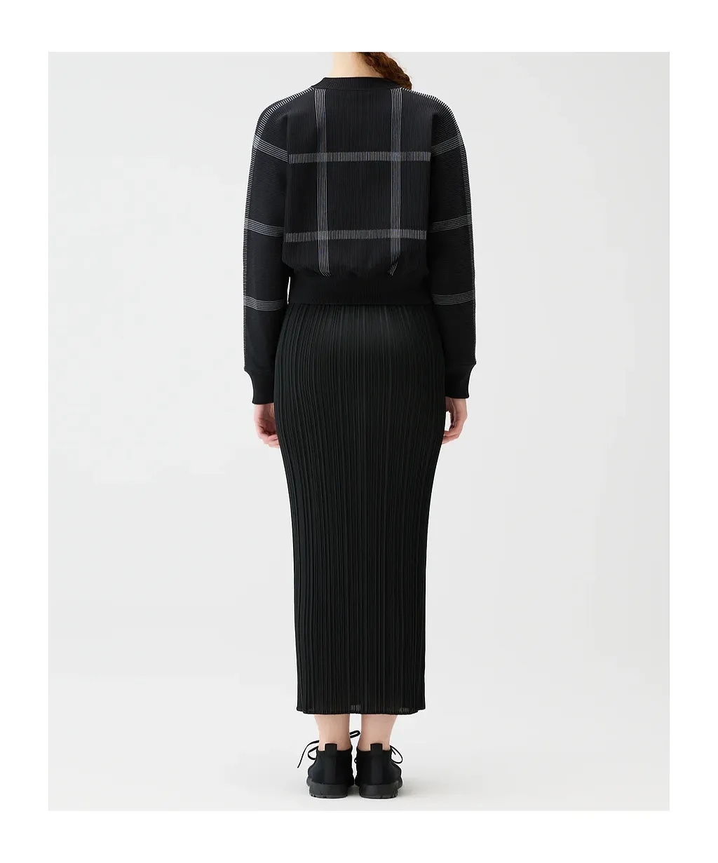 Pleats Please Issey Miyake Crossing Knit Sweater