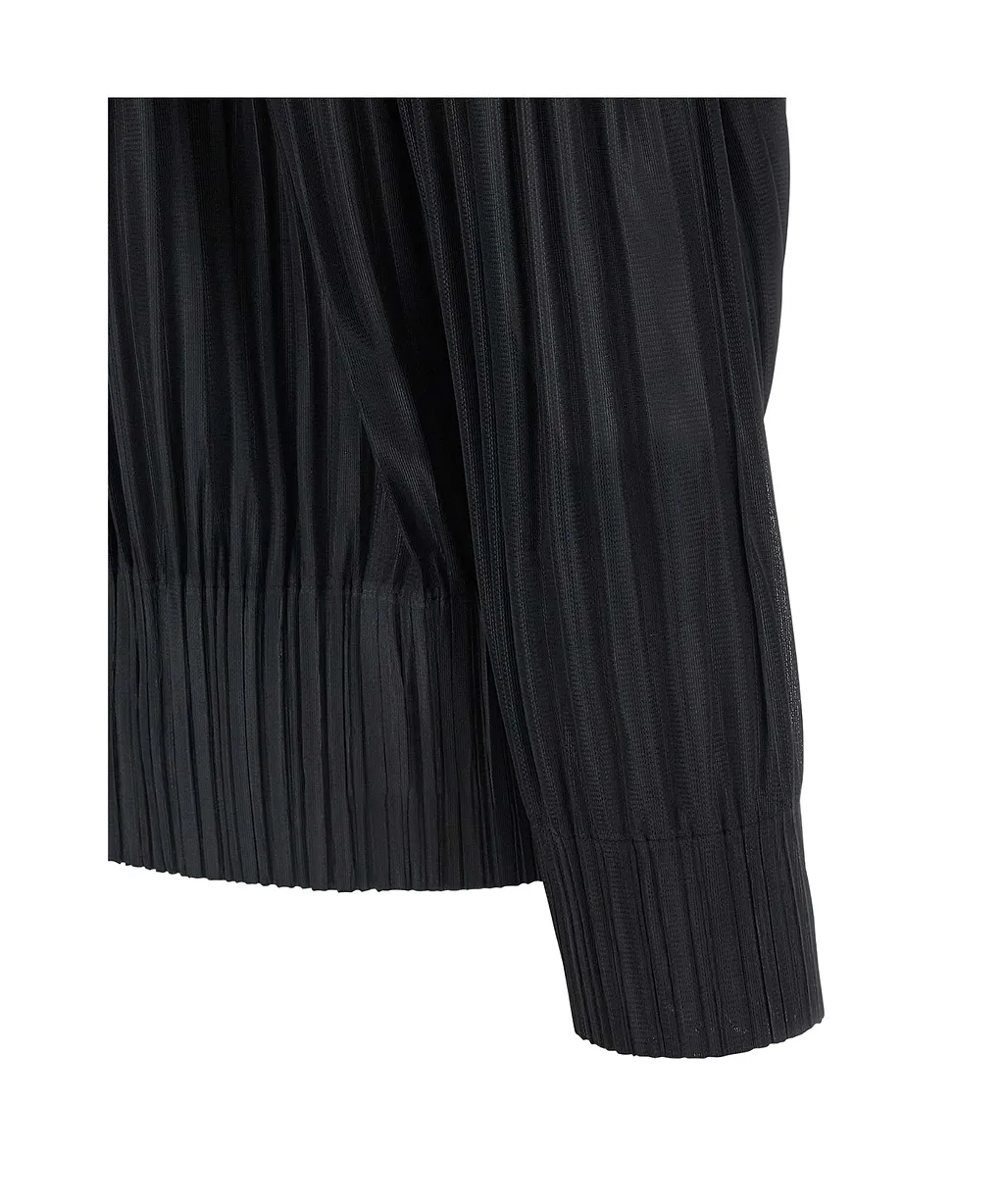 Pleats Please Issey Miyake Fluffy Basics Hooded Cardigan