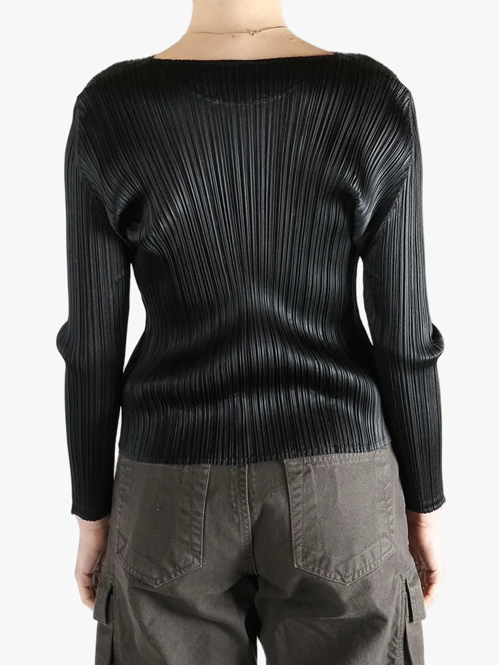 Pleats Please Issey Miyake Pleated Long Sleeve Top