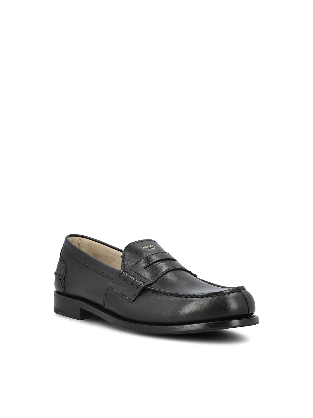 Prada Logo Printed Slip-On Loafers