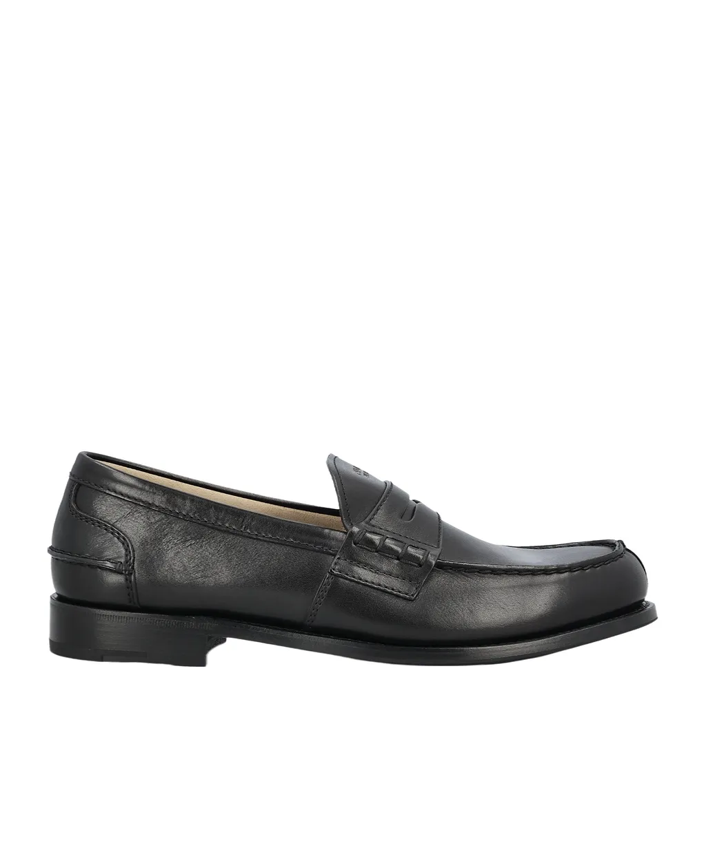 Prada Logo Printed Slip-On Loafers