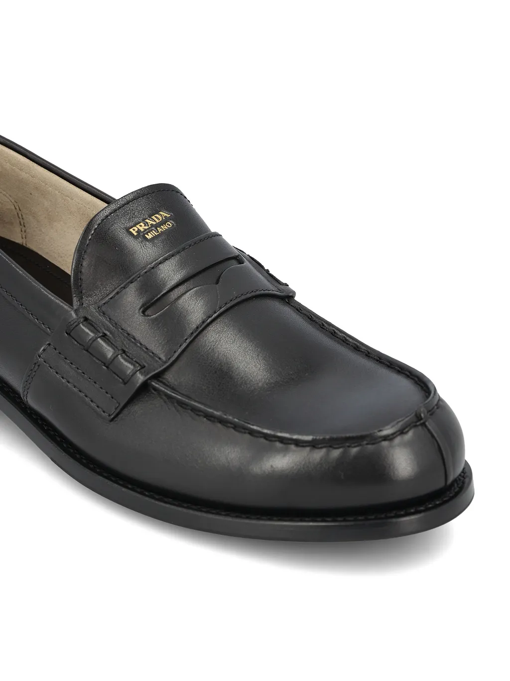 Prada Logo Printed Slip-On Loafers