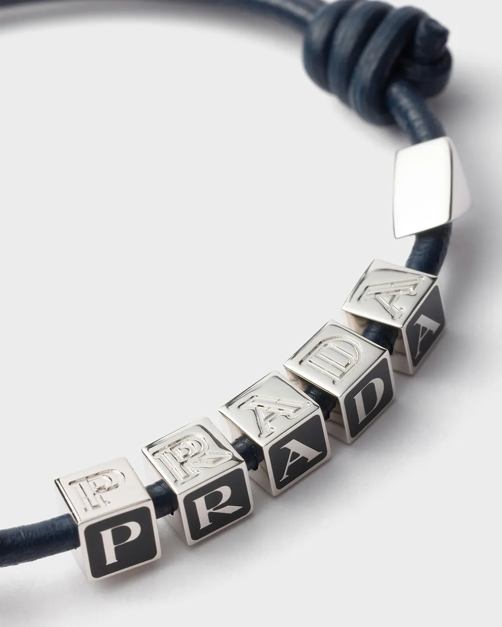 Lettering-Logo Leather Bracelet