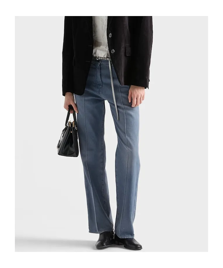Prada Logo-Patch Denim Jeans