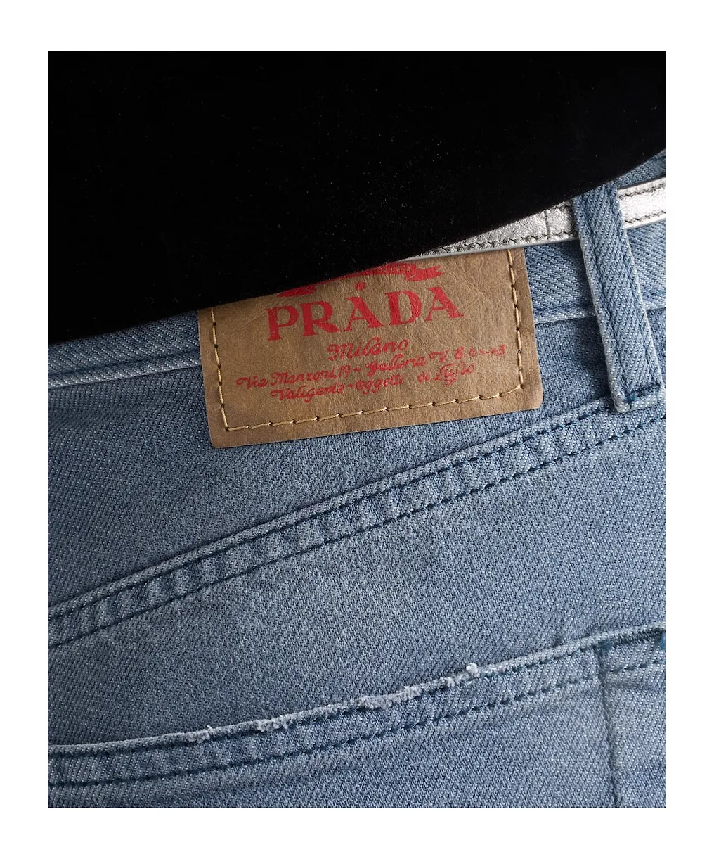 Prada Logo-Patch Denim Jeans