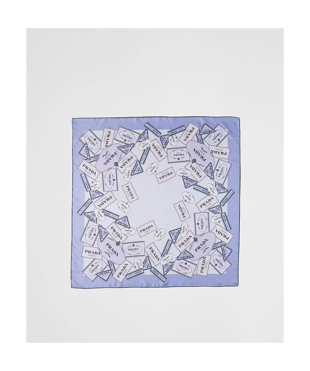 Prada Logo Print Scarf