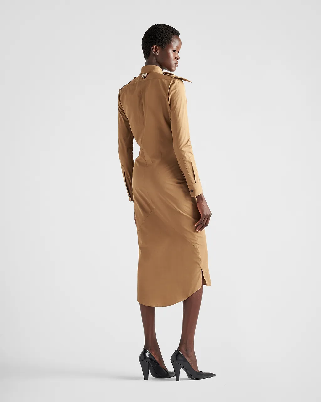 Prada Long-Sleeved Poplin Dress