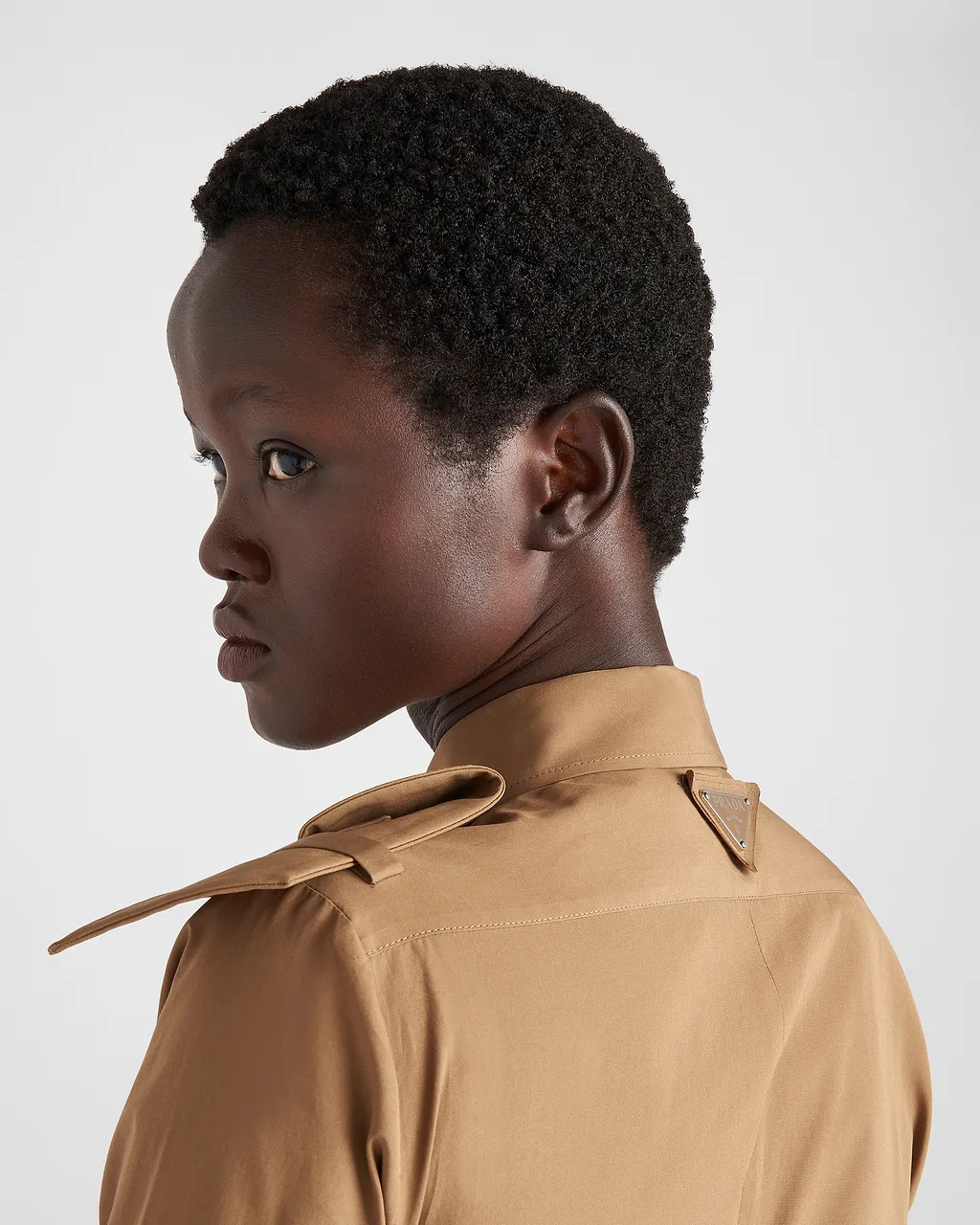 Prada Long-Sleeved Poplin Dress