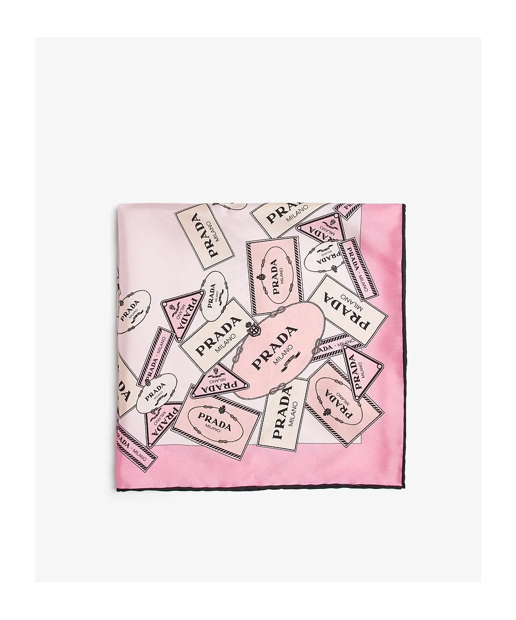 Prada Pattern-Printed Twill Scarf