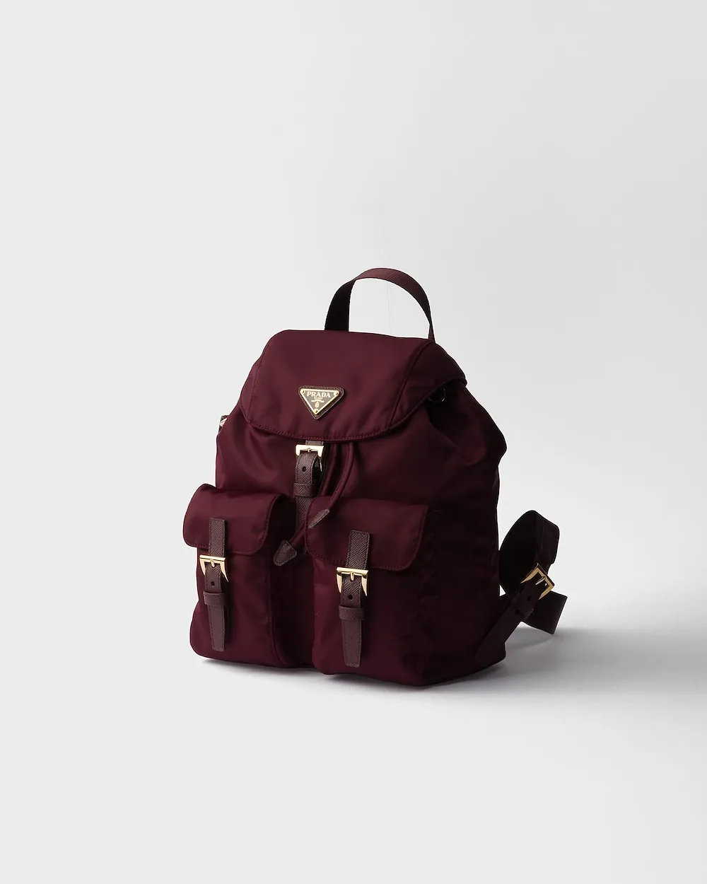 Prada Triangle Logo Plaque Backpack