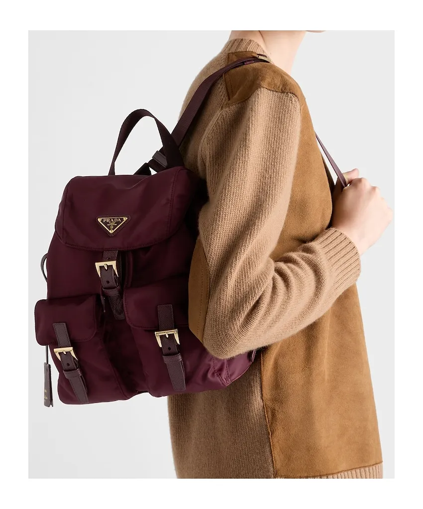 Prada Triangle Logo Plaque Backpack