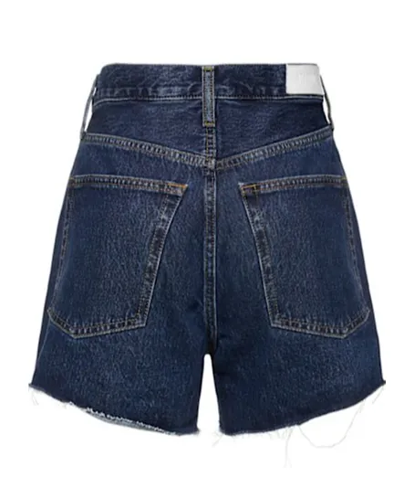 Edge-Fringed Denim Shorts