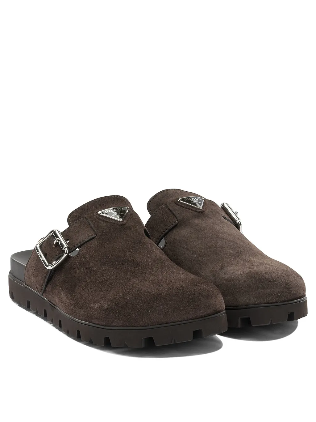 Prada Triangle-Logo Mules