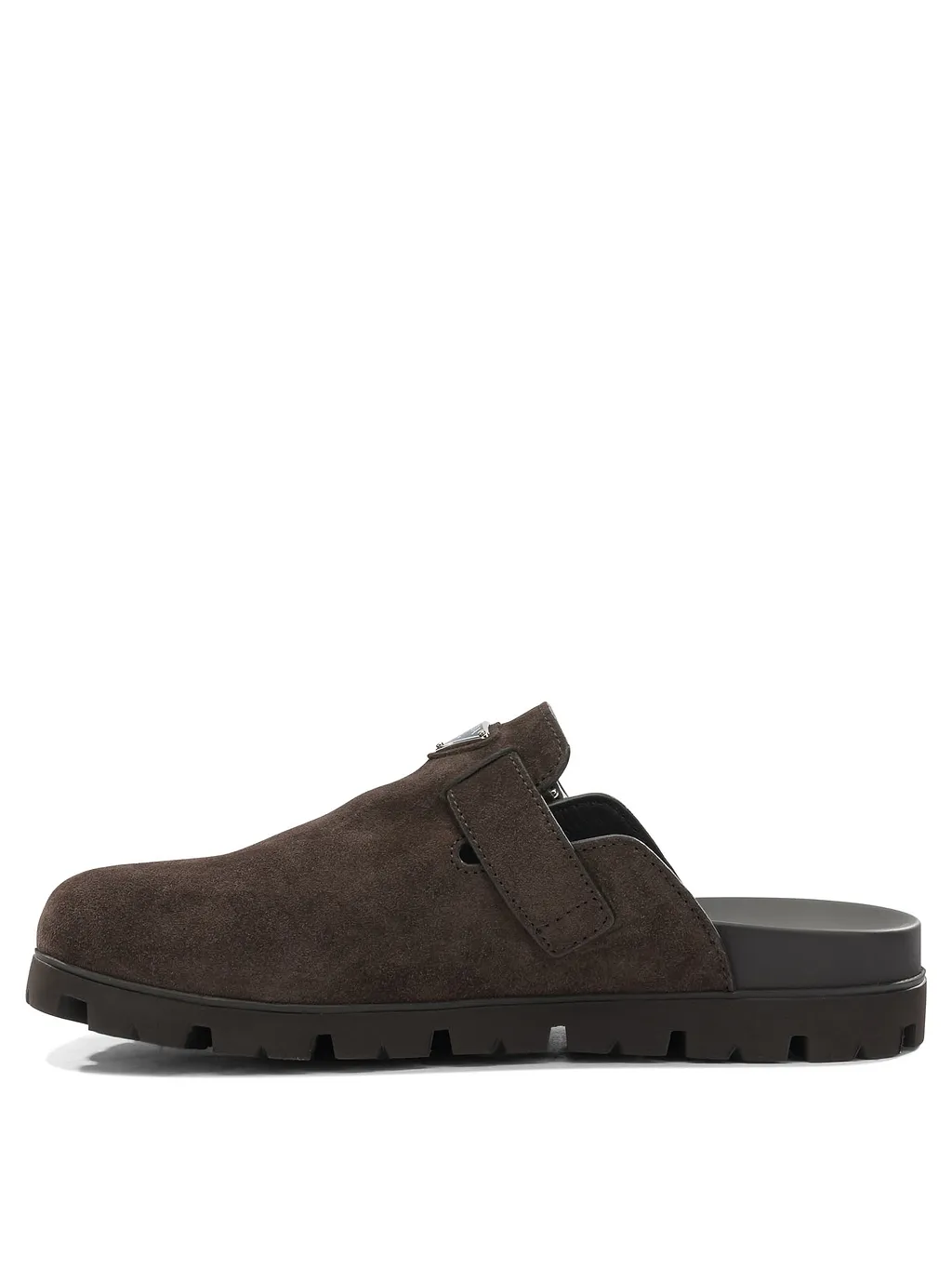 Prada Triangle-Logo Mules
