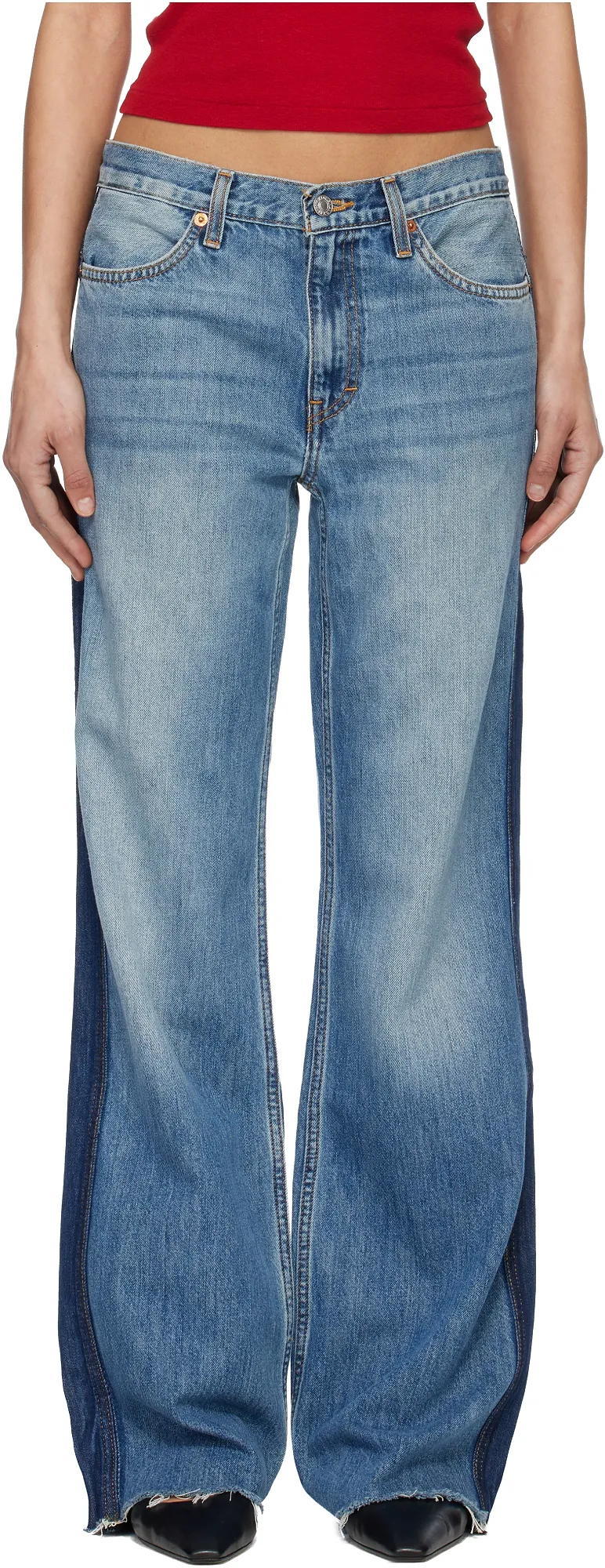 Frayed-Hem Jeans