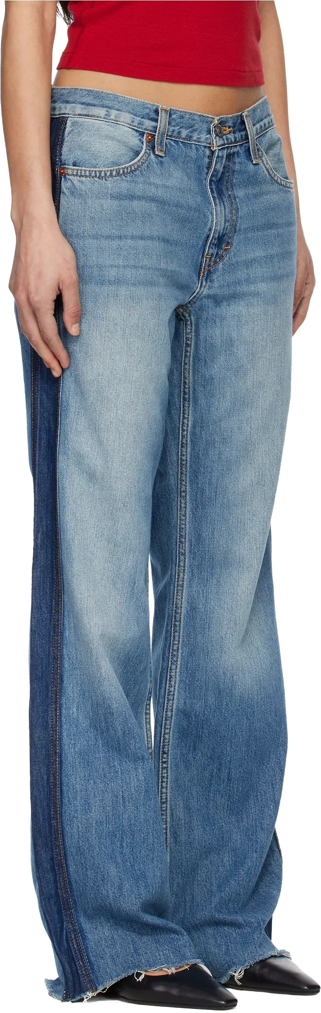 Frayed-Hem Jeans