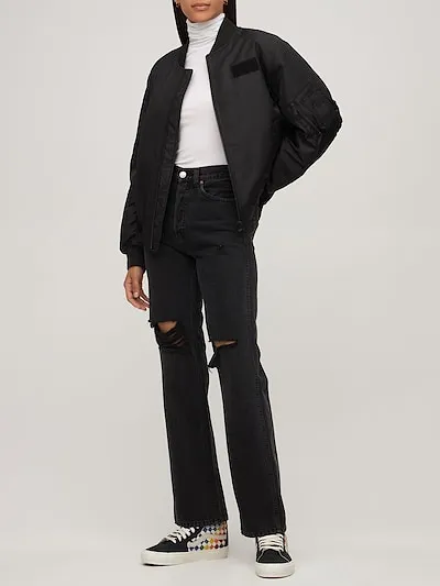 High-Waisted Baggy Jeans