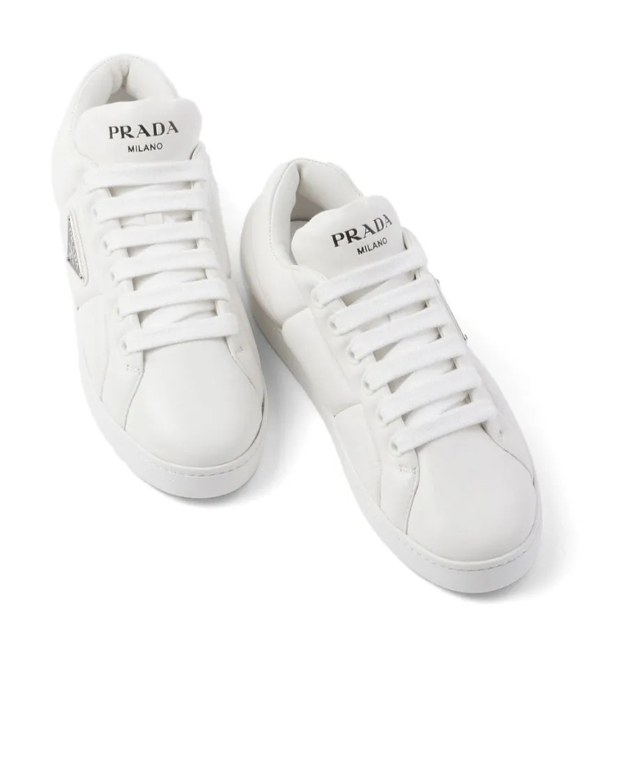 Prada Triangle-Logo Padded Lace-Up Sneakers