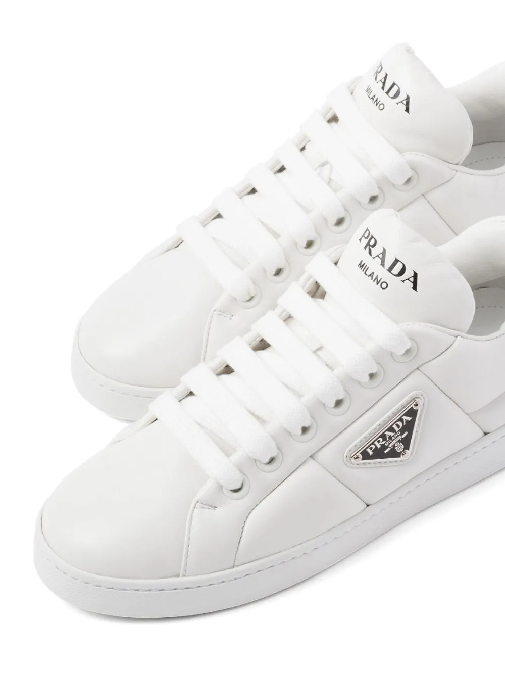 Prada Triangle-Logo Padded Lace-Up Sneakers