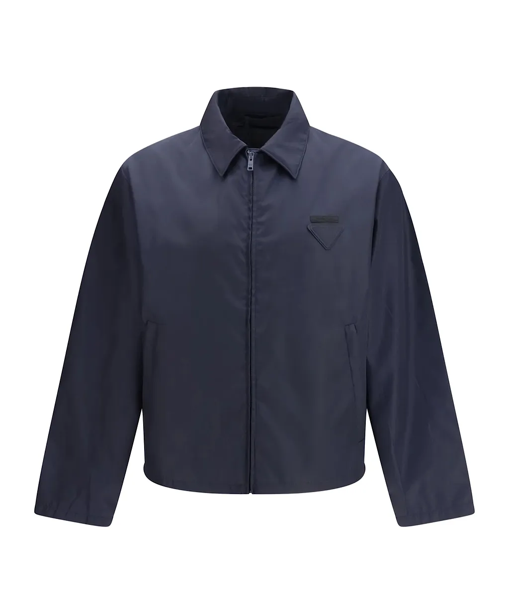 Prada Triangle-Patch Zipped Jacket