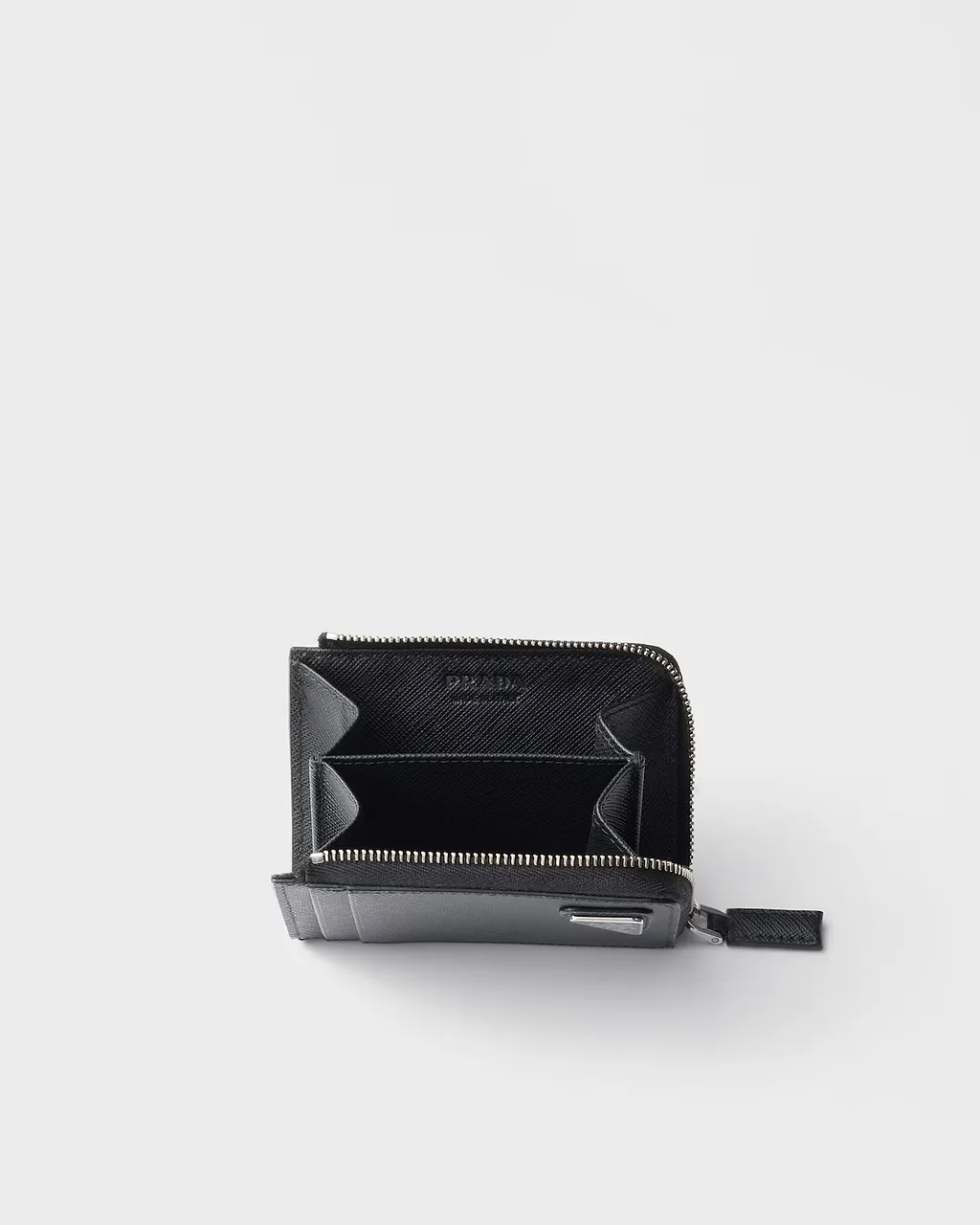 Prada Triangle-Logo Zipped Wallet