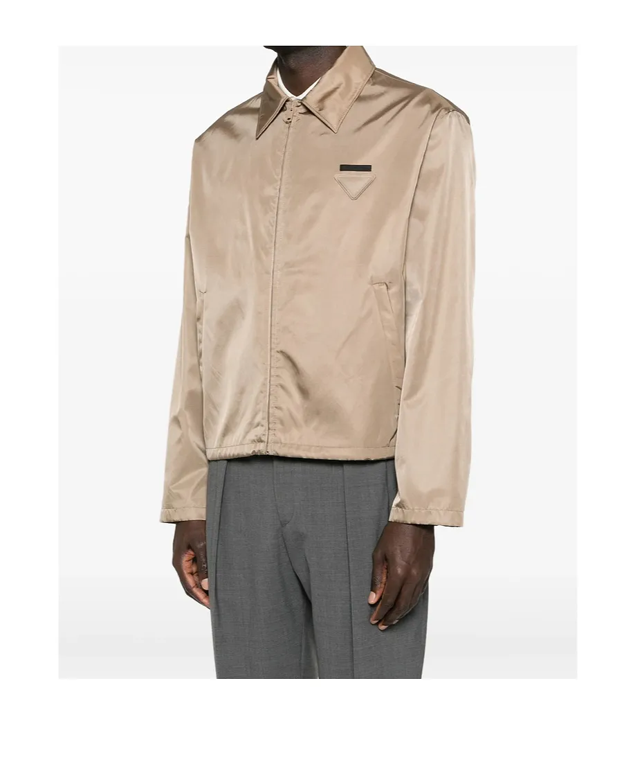 Prada Triangle-Patch Zipped Jacket