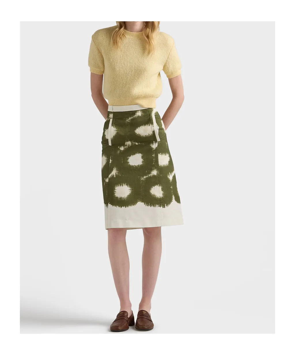 Printed Canvas Skirt