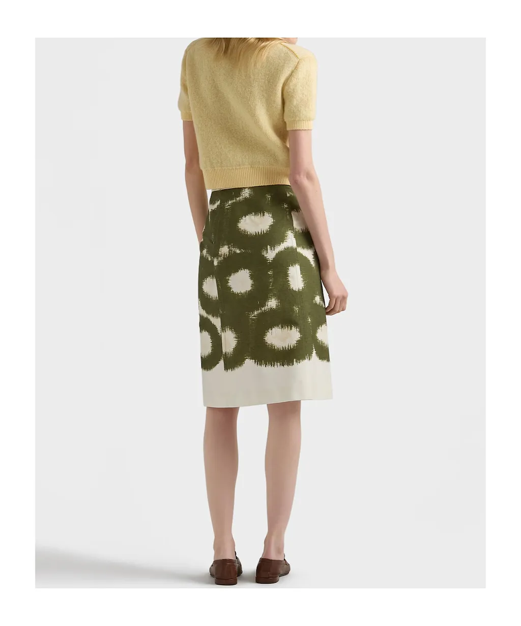 Printed Canvas Skirt