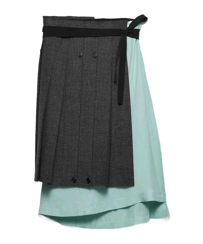 Prada Patchwork Midi Skirt