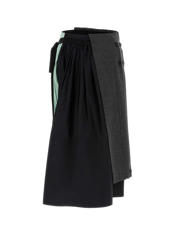 Prada Patchwork Midi Skirt