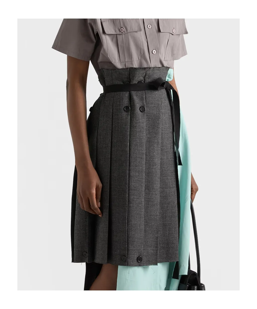 Prada Patchwork Midi Skirt