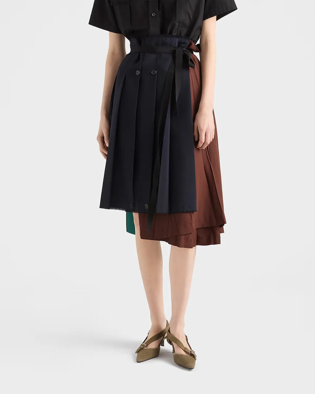 Prada Patchwork Midi Skirt
