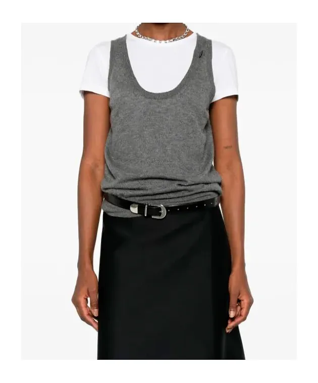 Prada Ribbed Knitted Tank Top