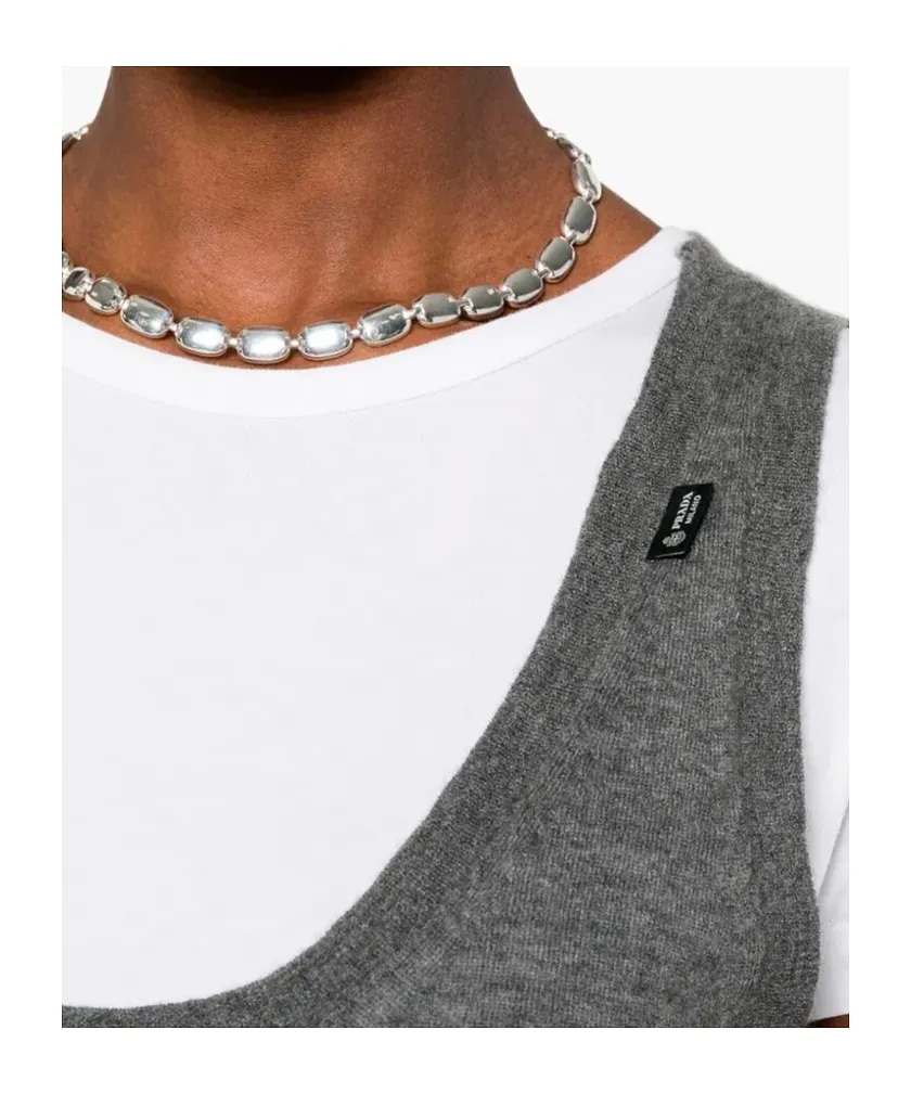 Prada Ribbed Knitted Tank Top