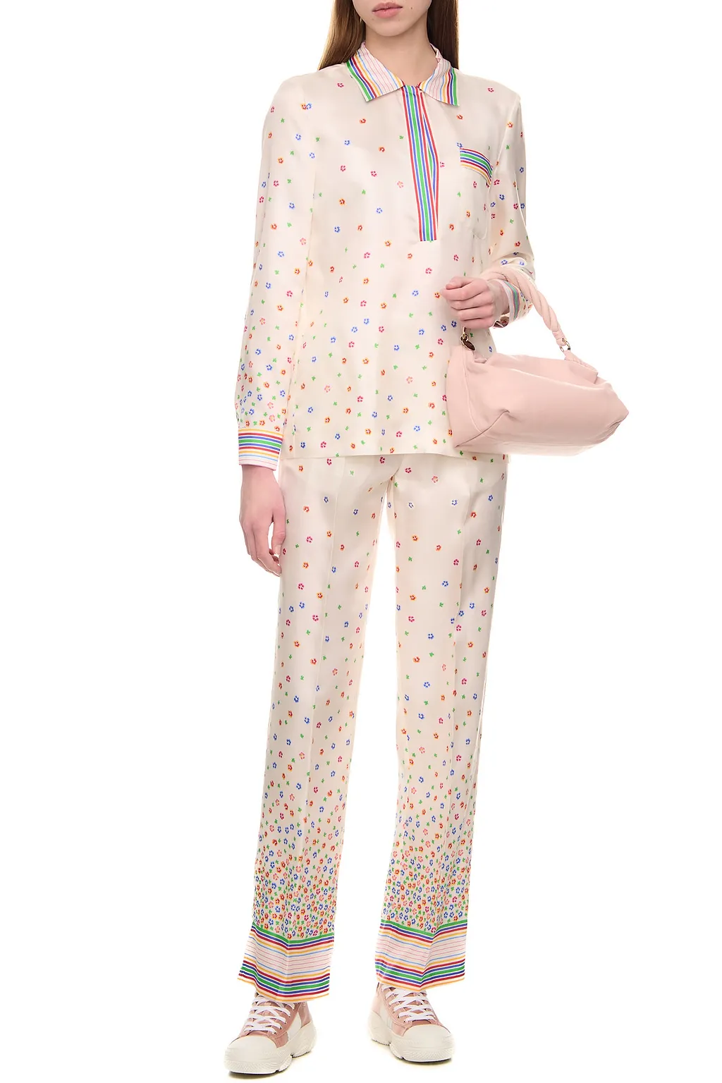 Redvalentino Flowers Printed Satin Top