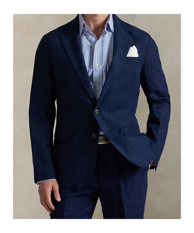Single-Breasted Linen Blazer