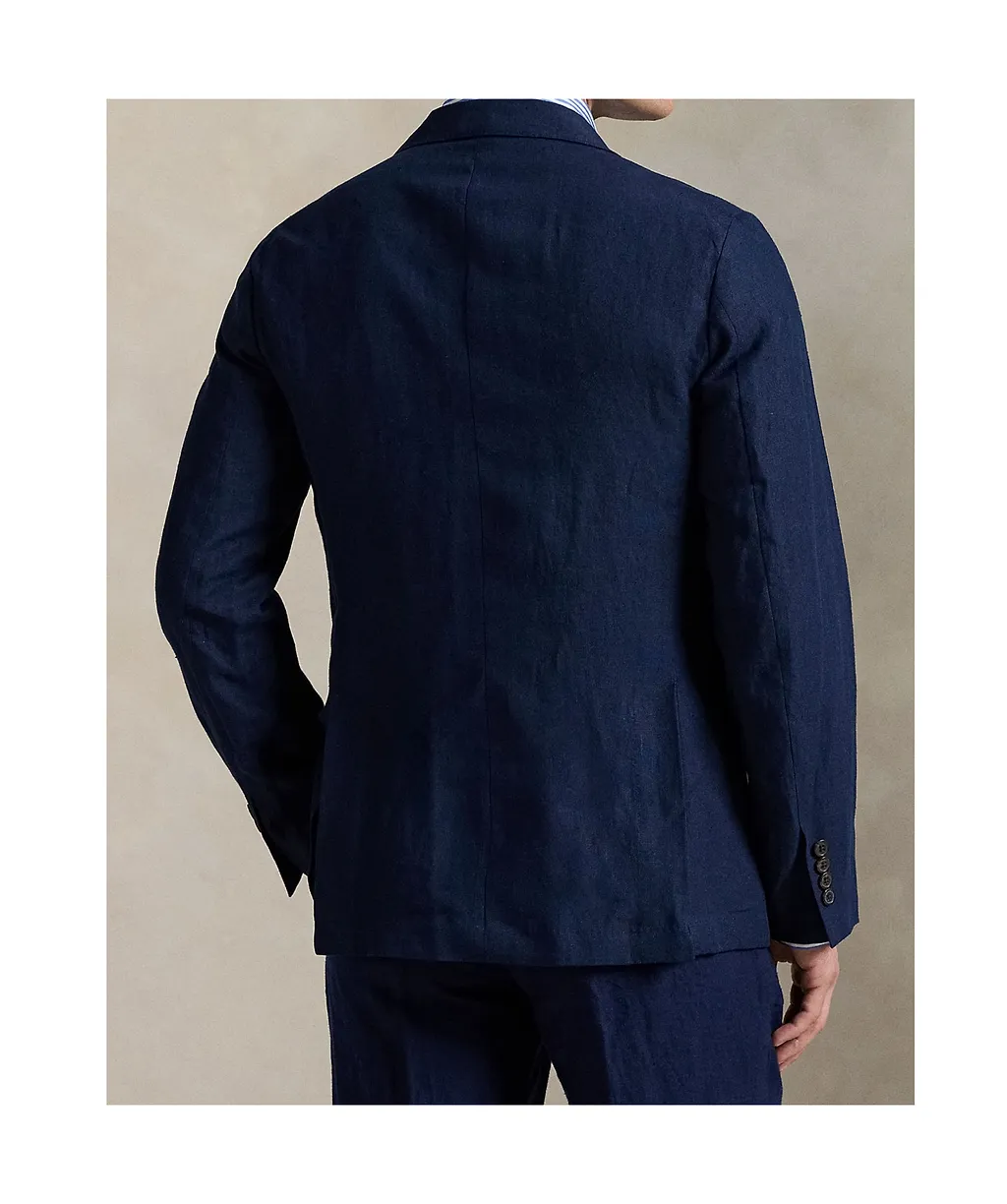 Single-Breasted Linen Blazer