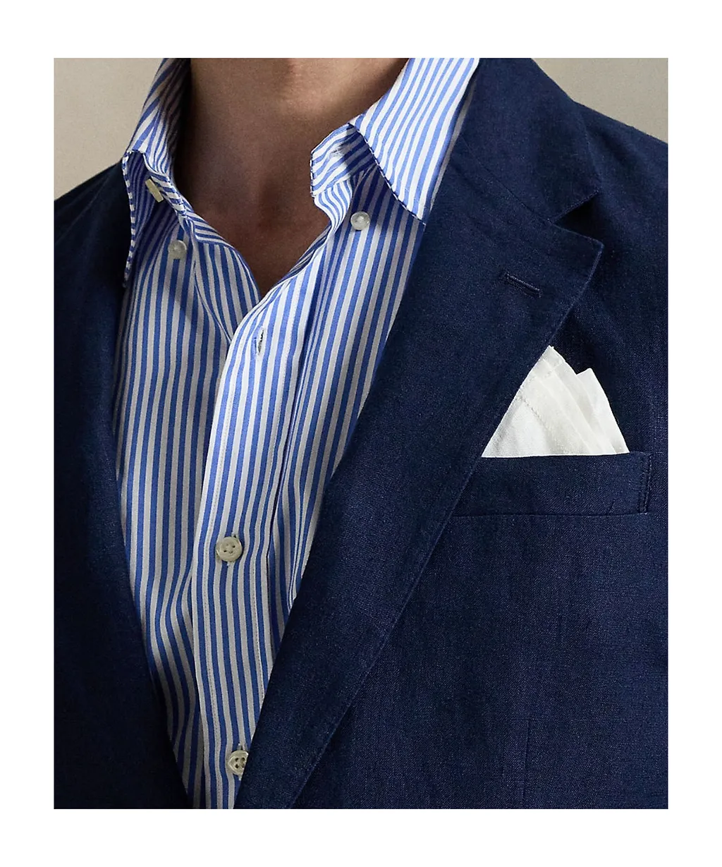 Single-Breasted Linen Blazer