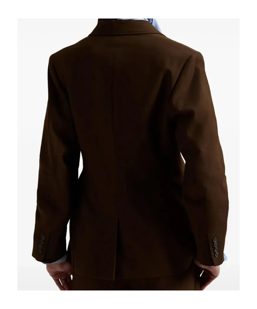 Single-Breasted Cotton-Wool Twill Blazer