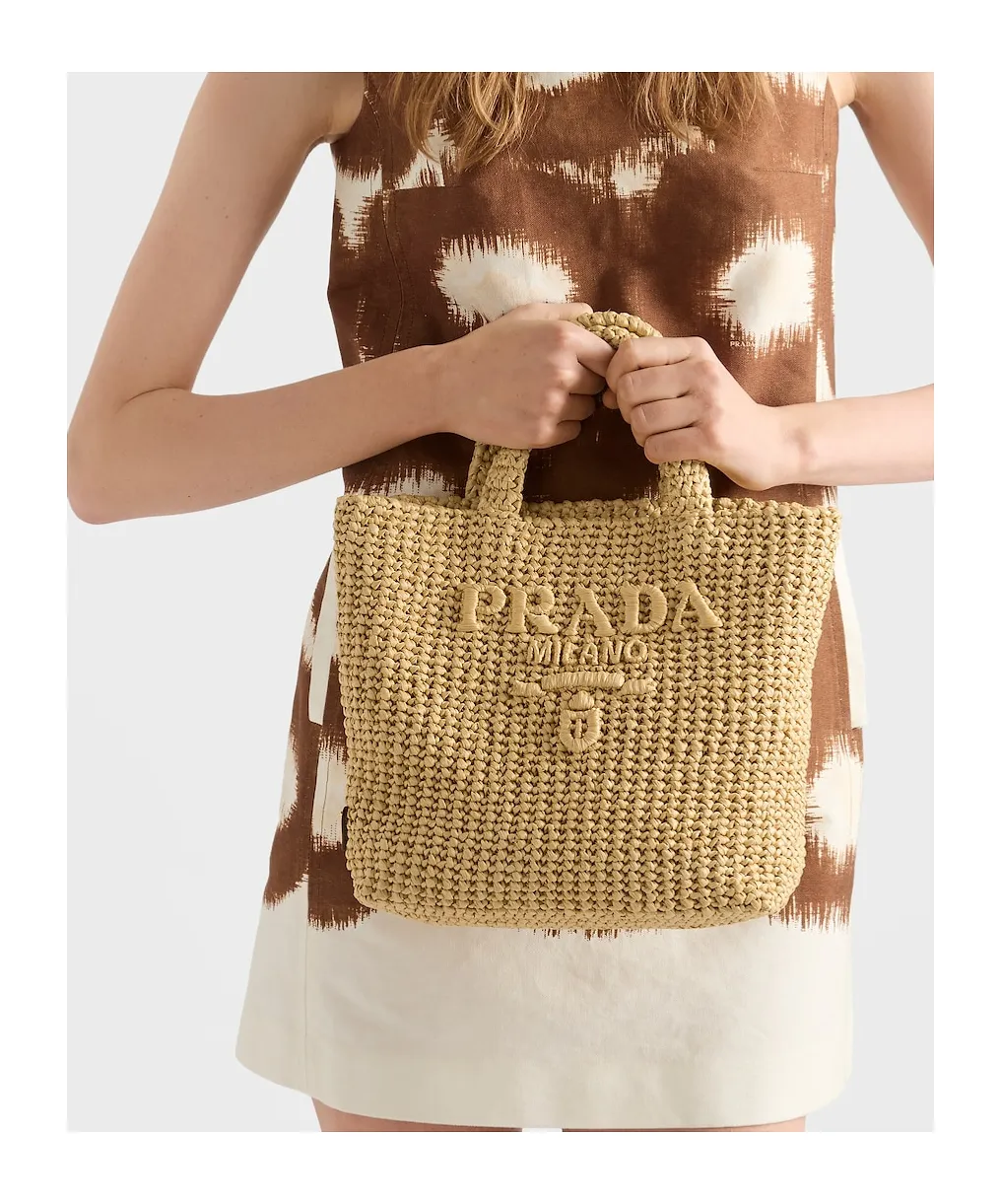 Prada Logo Detailed Small Tote Bag